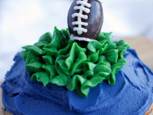 JUMBO Football Cupcakes