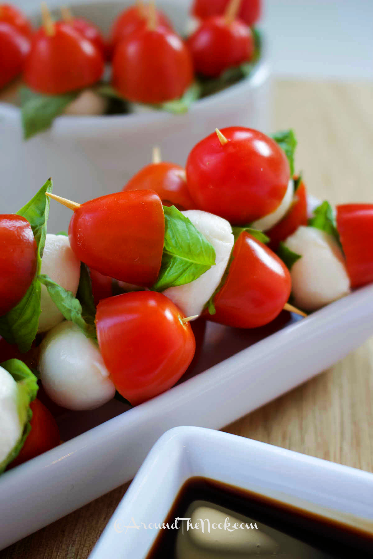 Tomato Mozzarella Basil Skewers (15 Minute Recipe!) Around The Nook