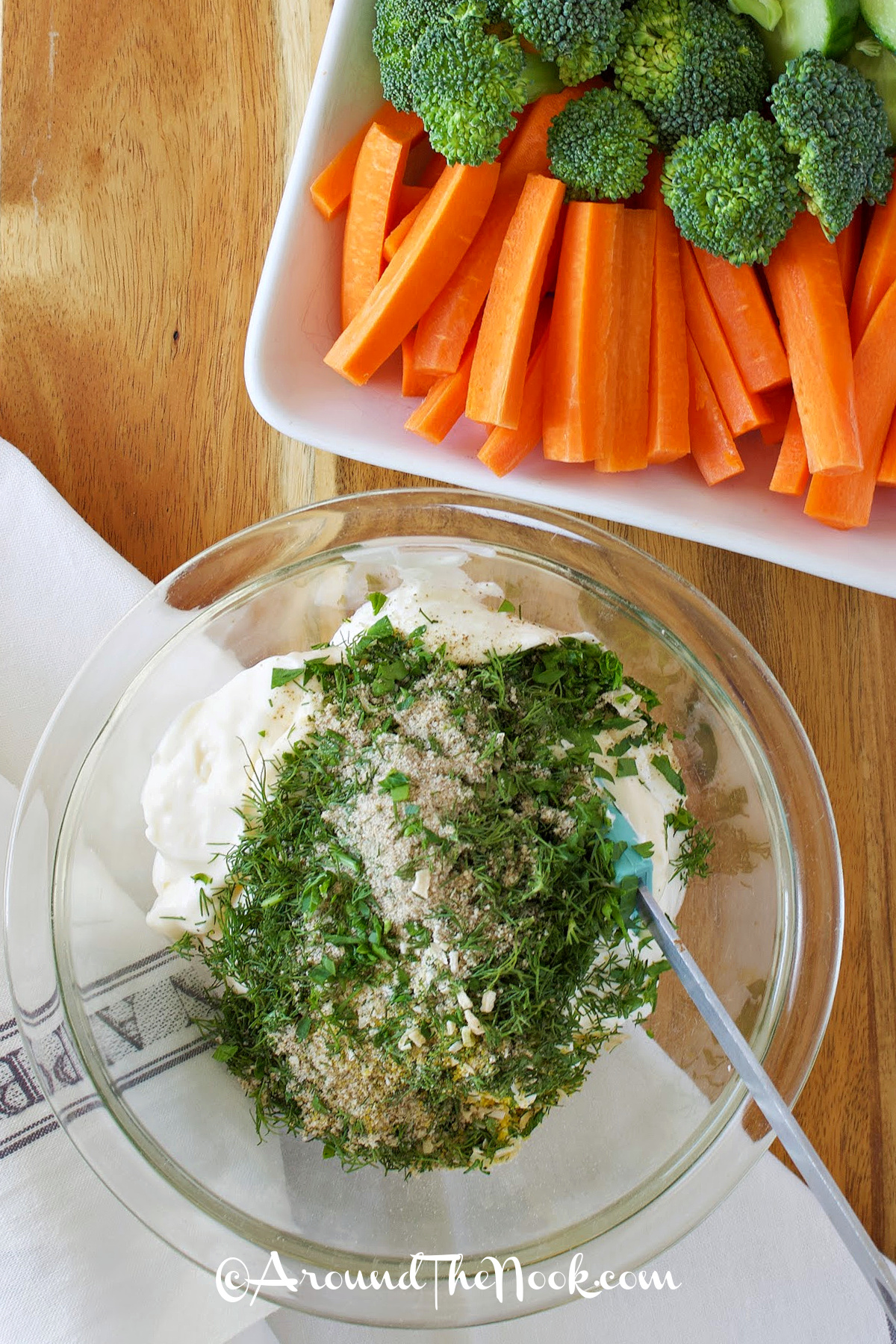 Mom’s Easy Vegetable Dip Recipe - Around The Nook